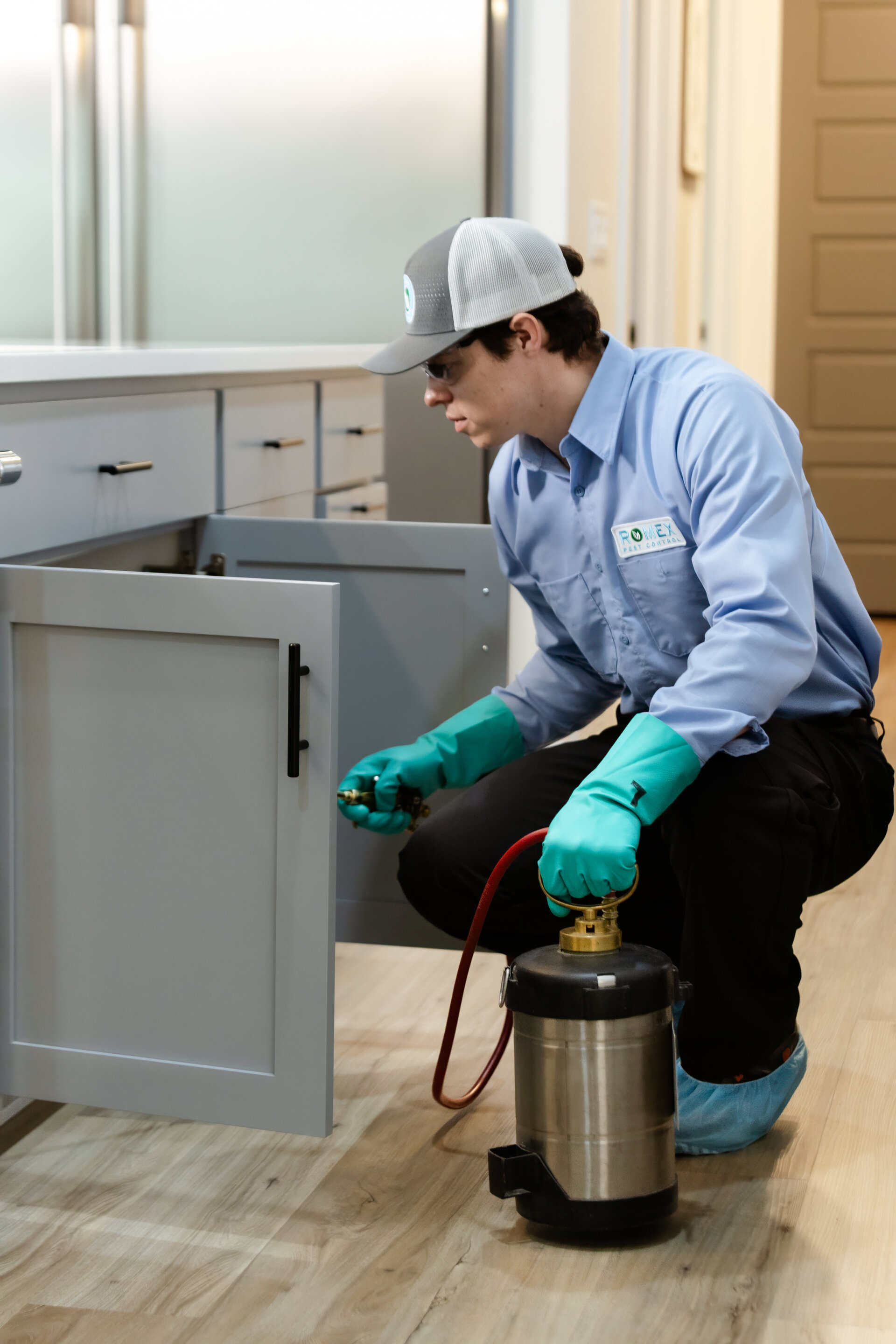 Professional pest control technician