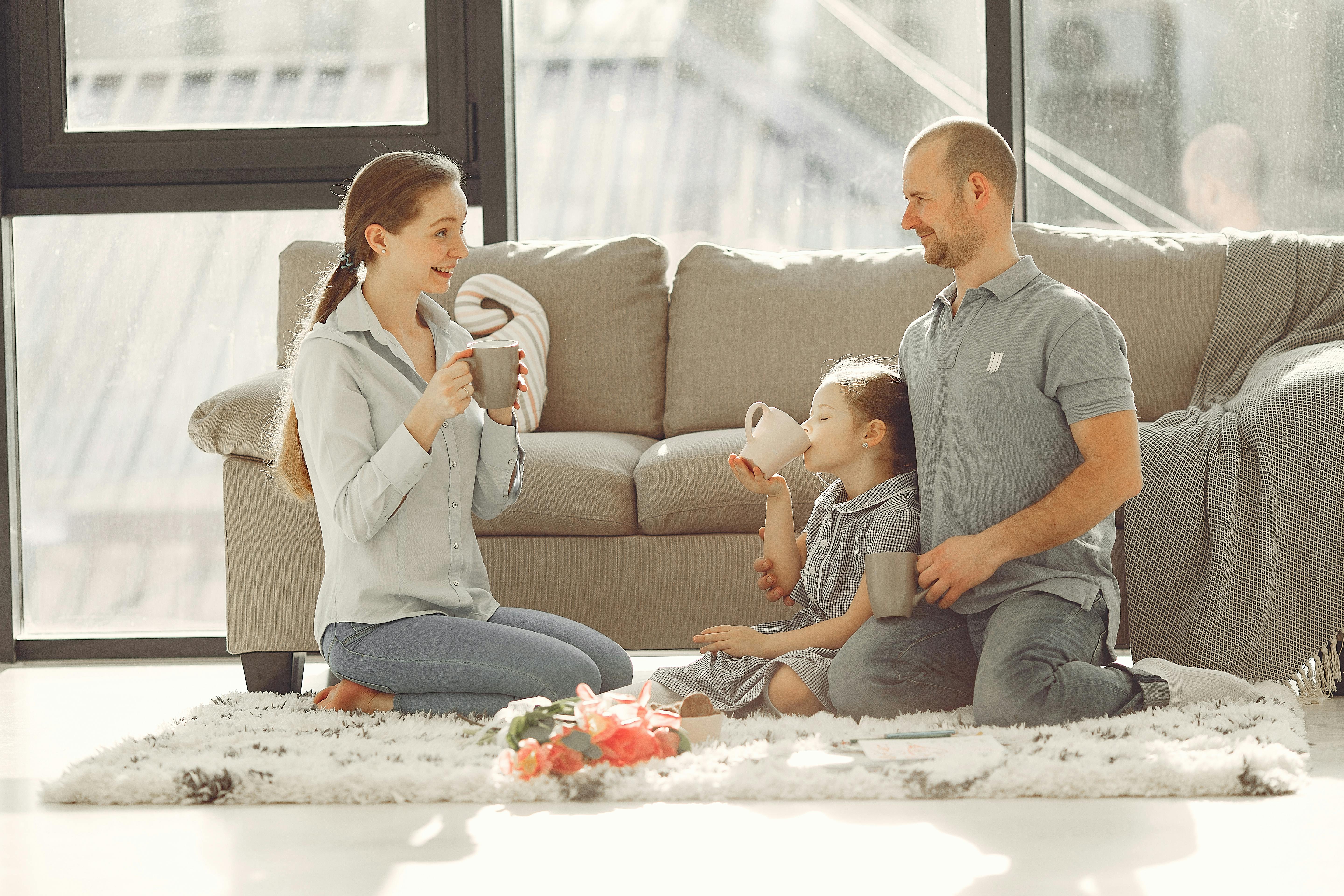 Happy family in a clean, pest-free home