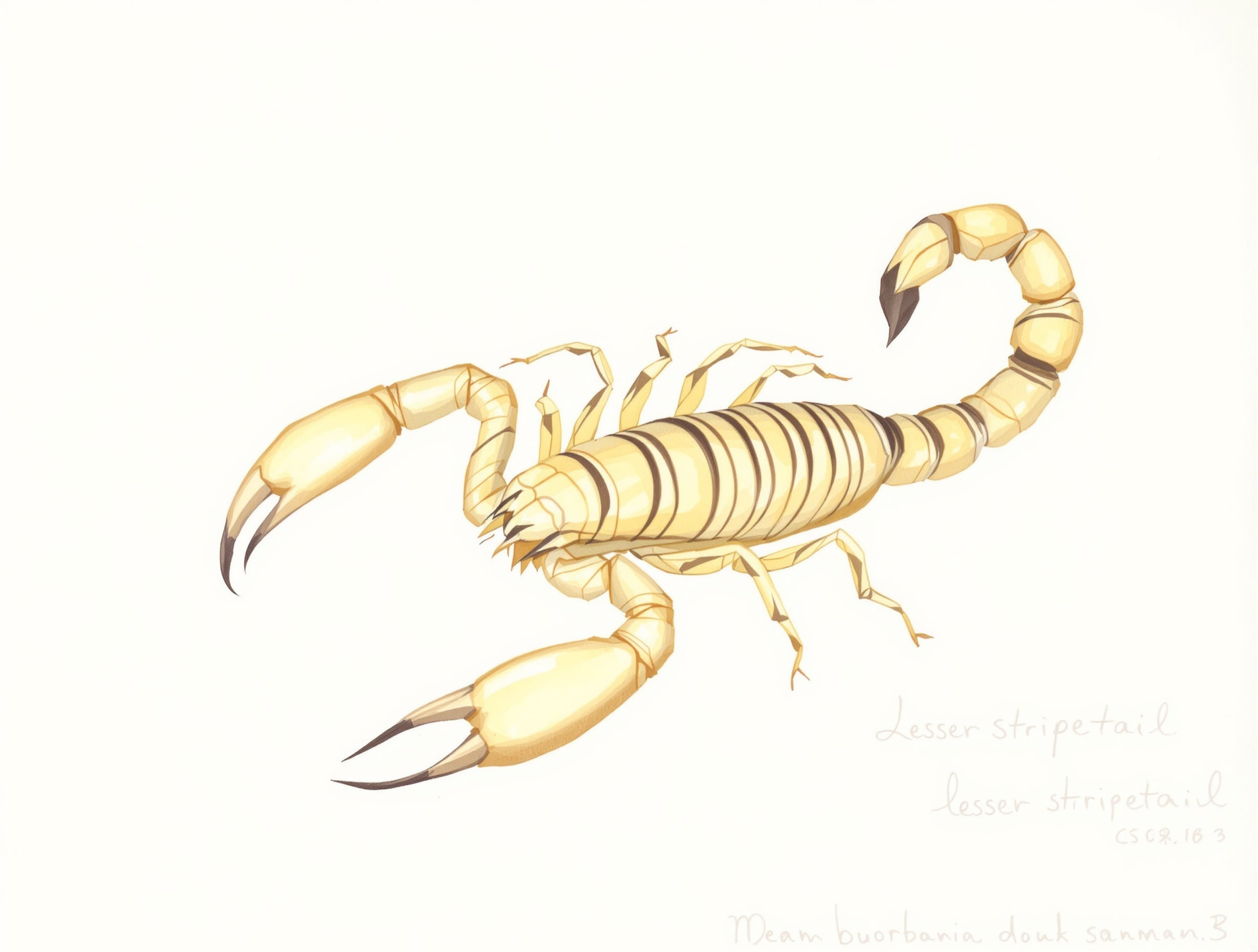 Lesser Stripetail Scorpion identification photo