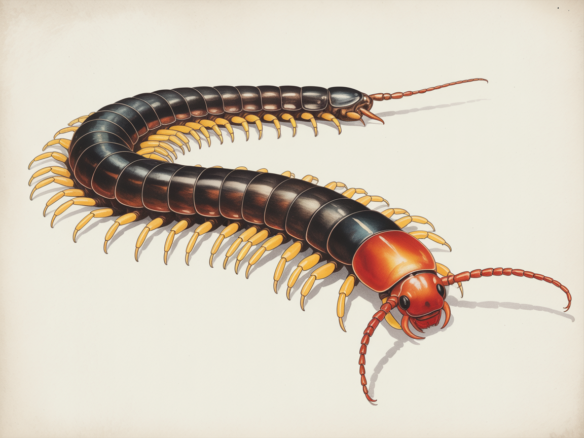 Texas Redheaded Centipede identification photo